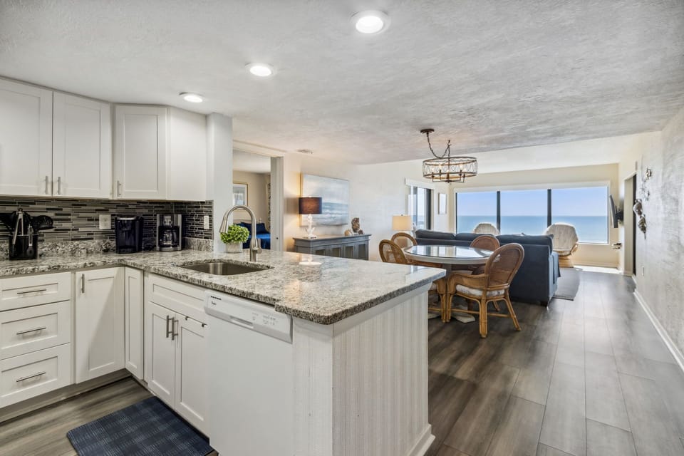 Open Concept Living/Dining/Kitchen Area with Incredible Ocean Views