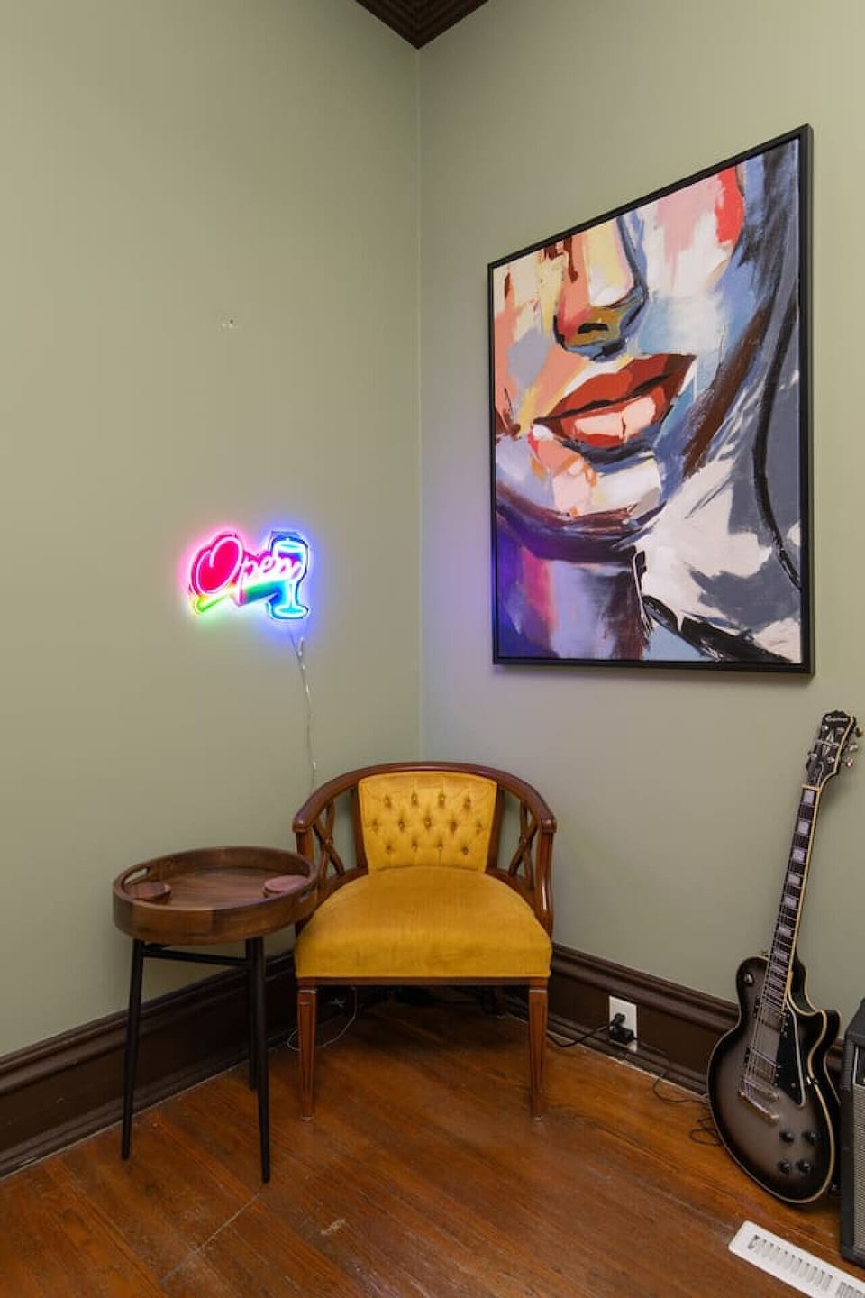 Eclectic vibes and antique chair