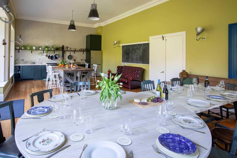 Large open-plan kitchen and dining area