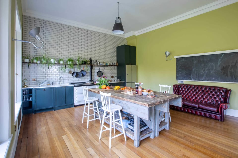 Large open-plan kitchen and dining area