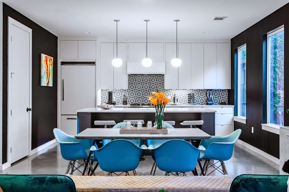 Open concept kitchen and dining area, designed for easy flow between cooking, dining, and gathering in one connected space