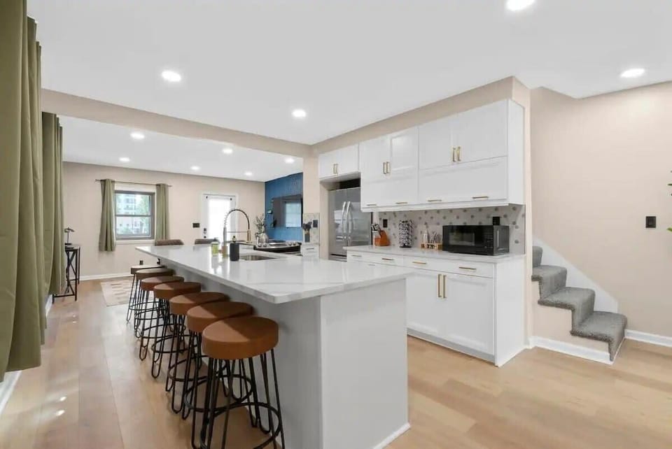 Fully stocked kitchen with high end appliances