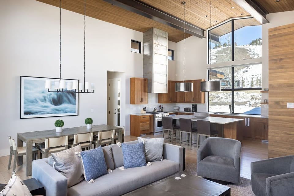 Living Room, Dining Area, and Kitchen