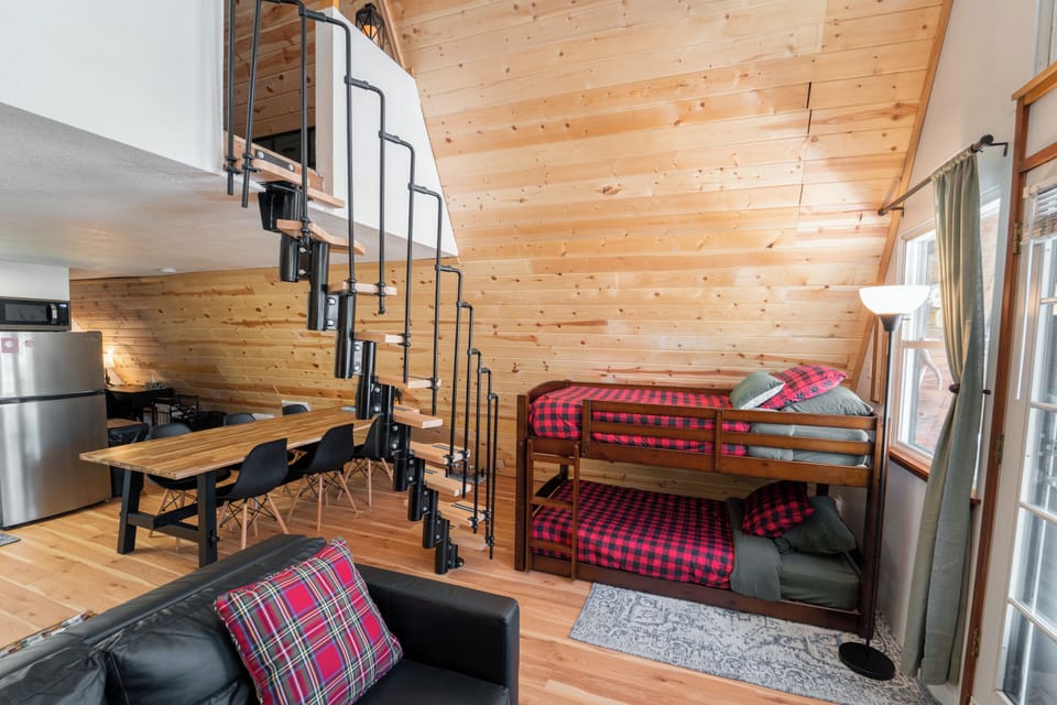 Cozy twin bunk beds