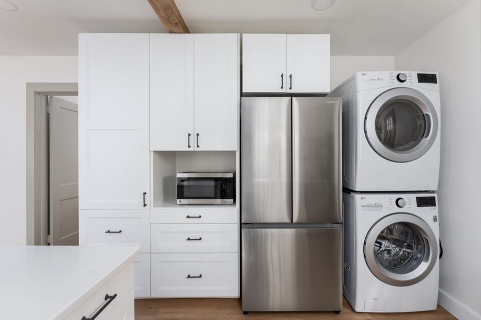We provide detergent for guests to use the washer & dryer