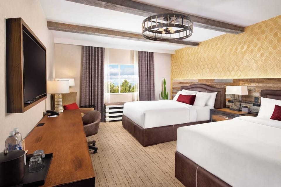 Stretch out with two plush beds and a roomy layout.
