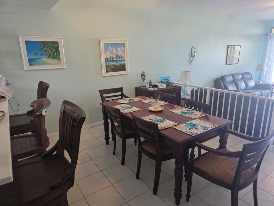 Dining room looking into living room
