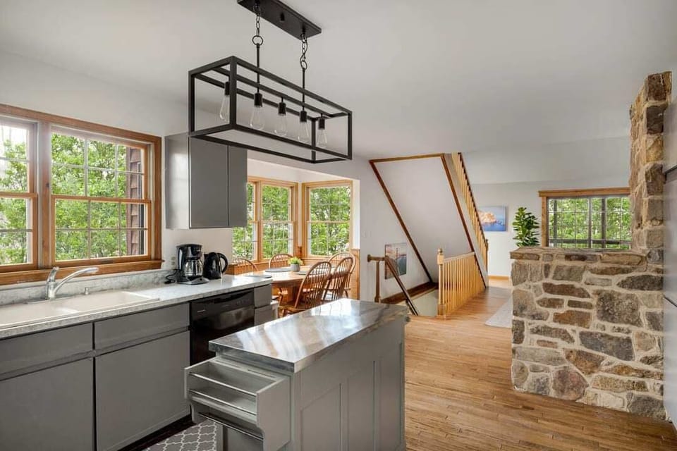 Open kitchen perfect for cooking and catching up with friends.