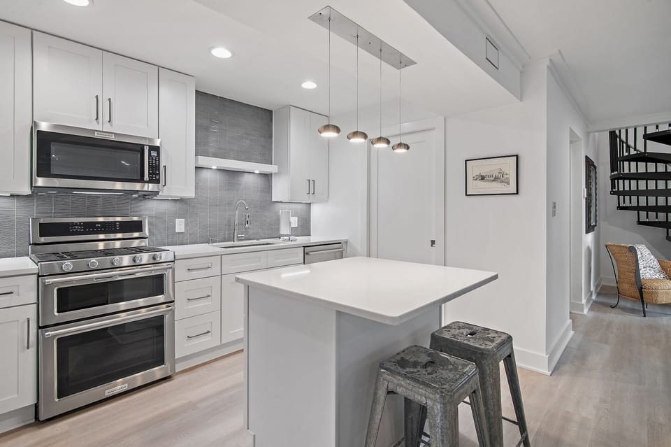 Fully stocked updated kitchen on first floor