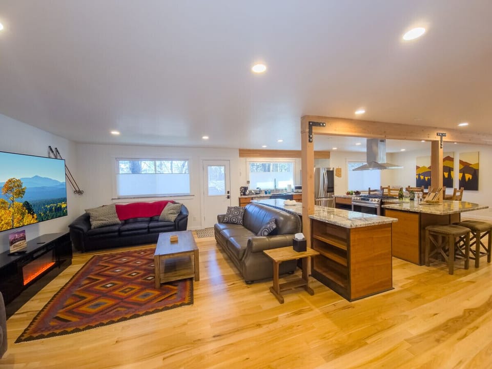 With an open floor plan, the living room is a stones throw away from the kitchen, creating a perfect open floor plan.