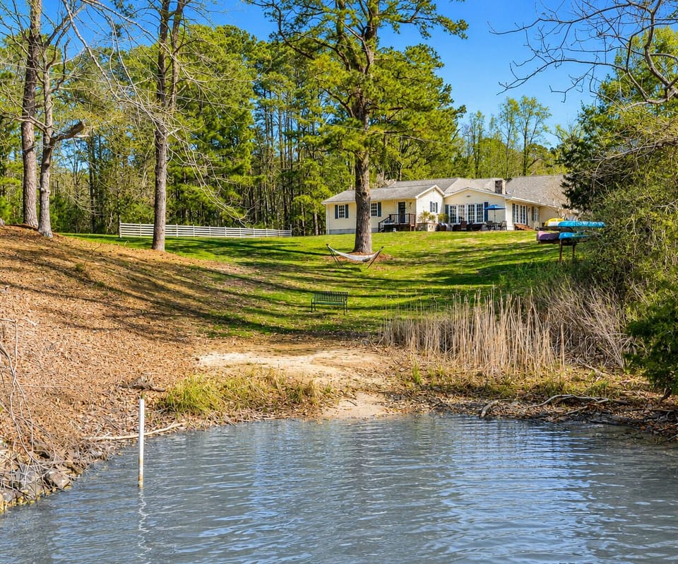 View of Oyster Cove Getaway from the water 