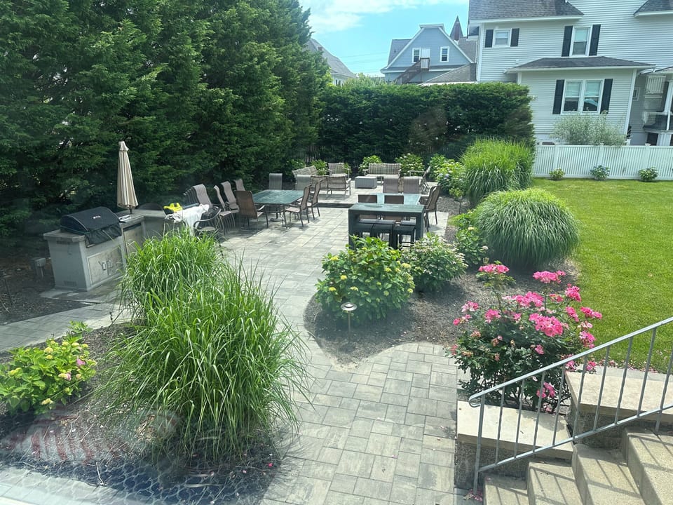 Spacious patio with lots and lots of seating