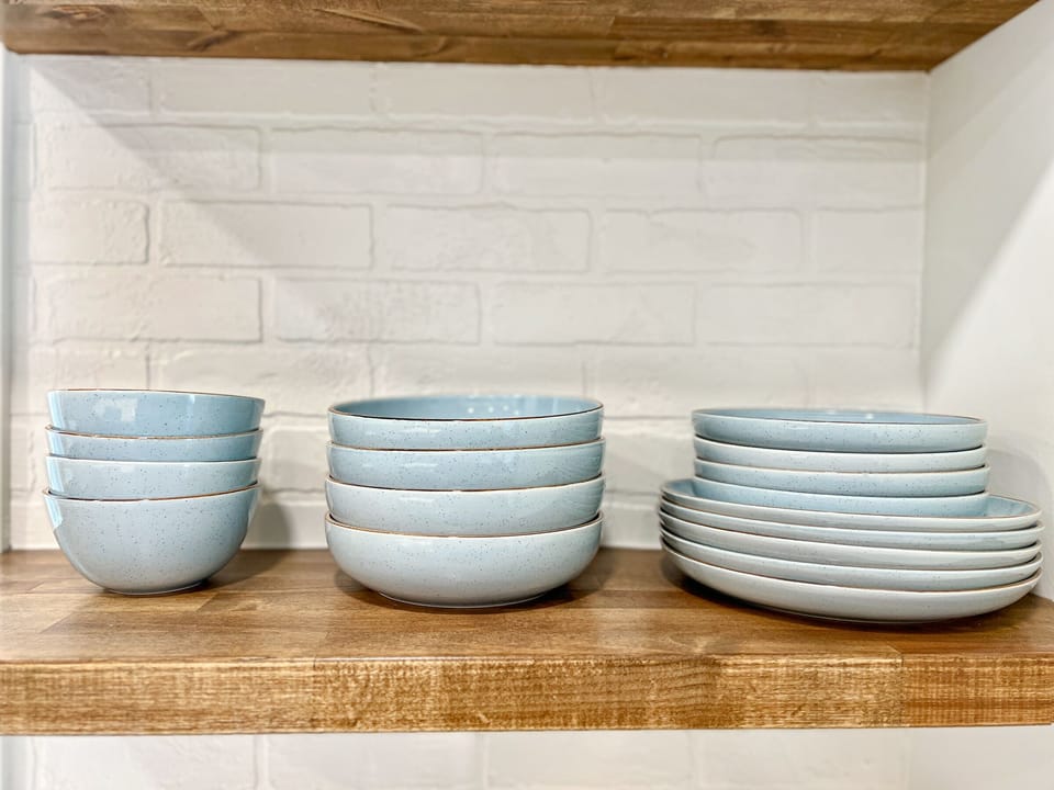 Fully stocked gourmet kitchen.