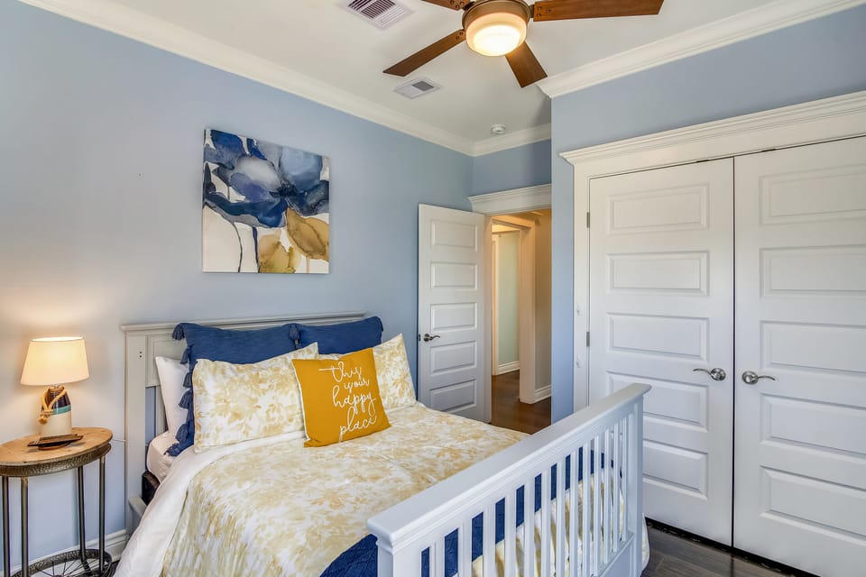  The second-floor full bedroom offers a view of the neighborhood!