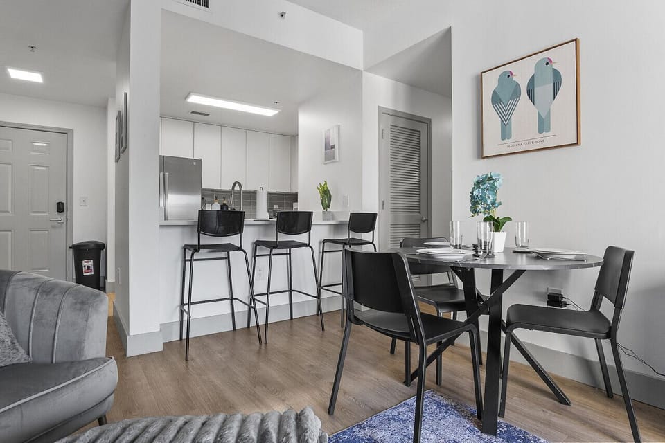 Enjoy your meals or have your coffee break at the cute dining table!