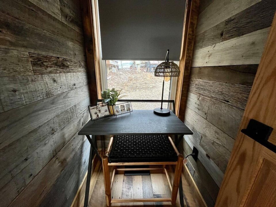 Workspace in primary bedroom