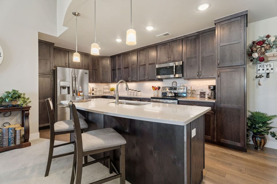 Large Kitchen Island with Breakfast Bar | Seating for 2!