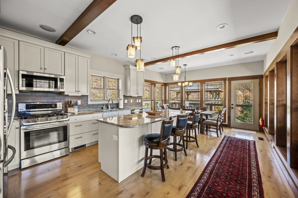 Above the Worry Line's gourmet kitchen