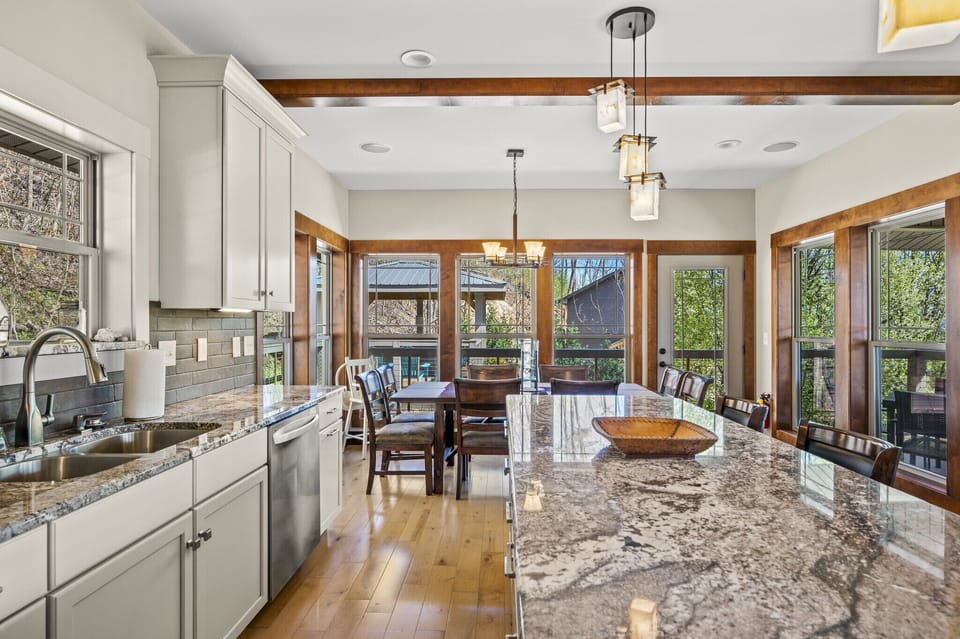 Above the Worry Line's gourmet kitchen