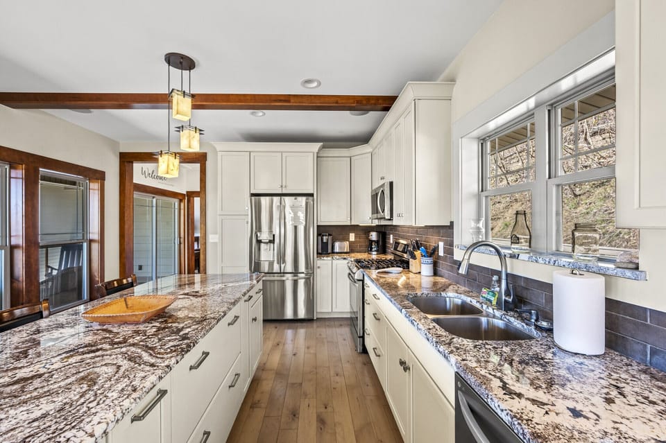 Above the Worry Line's gourmet kitchen