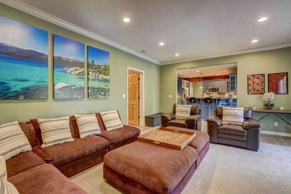 Comfy family/movie room off kitchen