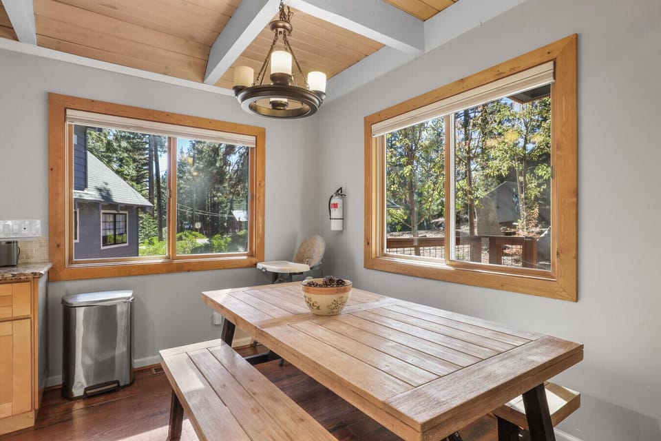 Open and bright dining area