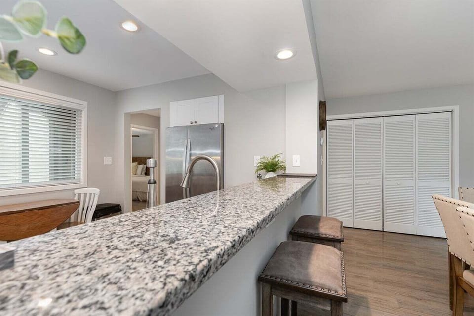 Pull up a seat for snacks or morning coffee.