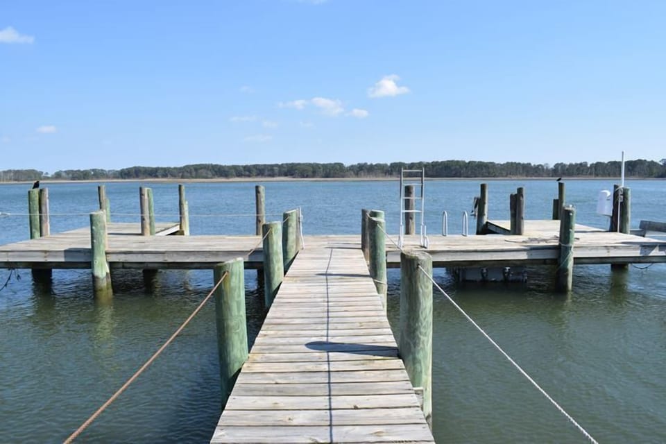 Floating dock is perfect for launching kayaks