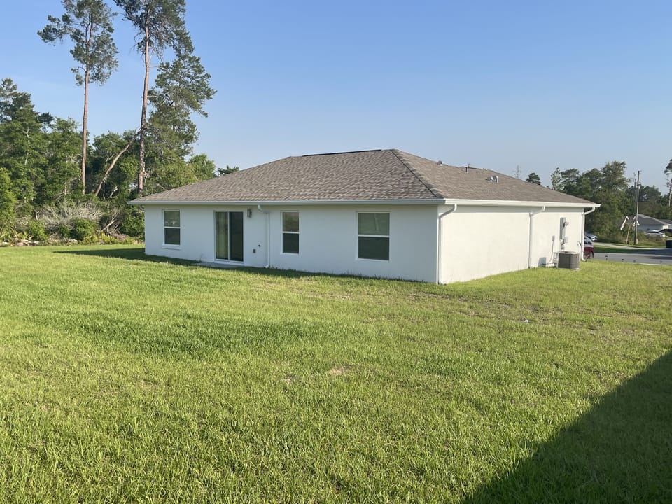 Back of house and yard