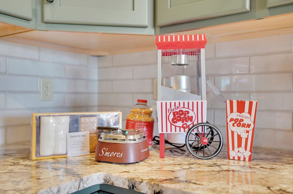 Elevate movie night with homemade popcorn, or make s'mores on the deck.