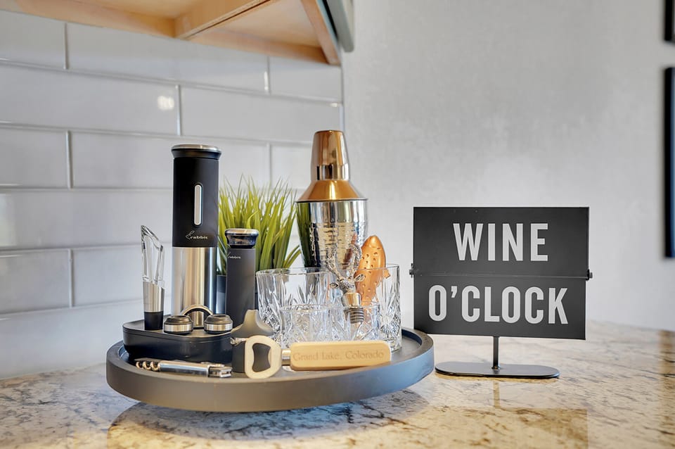 Pour a drink or glass of wine and head out to the deck to admire the view.