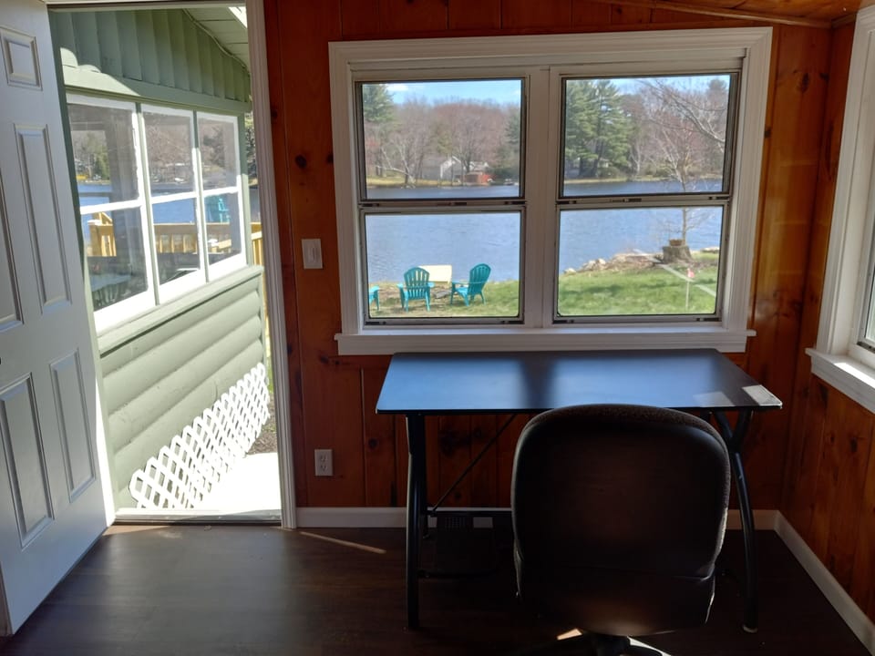 Side room (actually the room where you will first walk in). Desk overlooks water