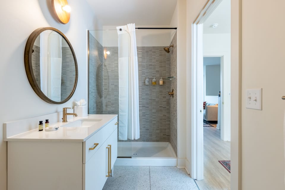 Bathroom 2 offers a shower.