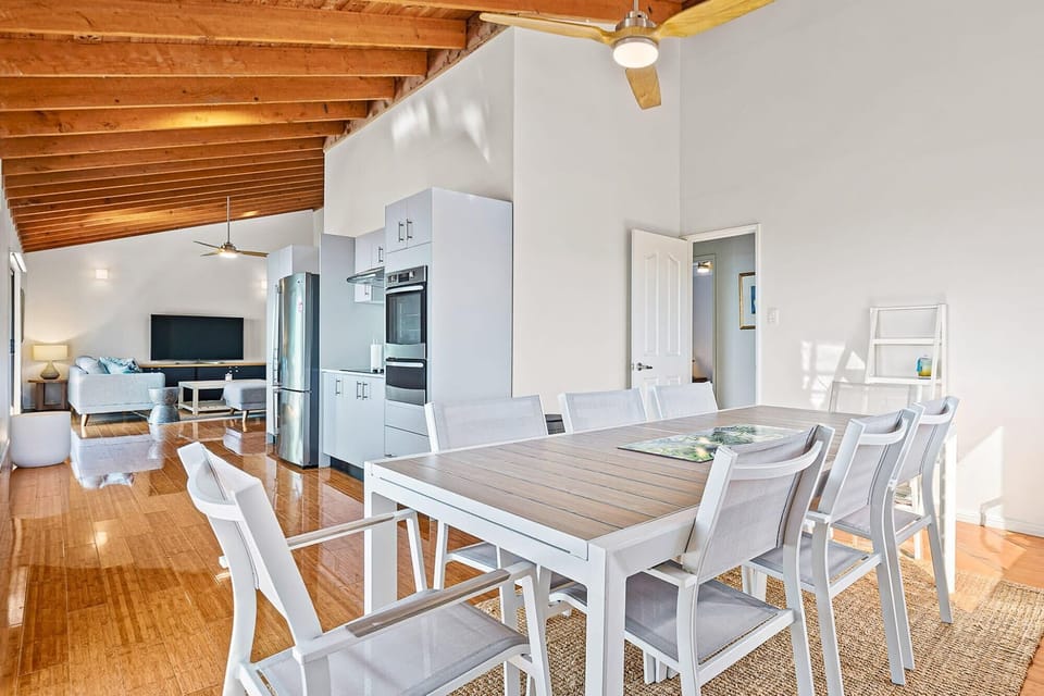 Spacious light filled meals area.