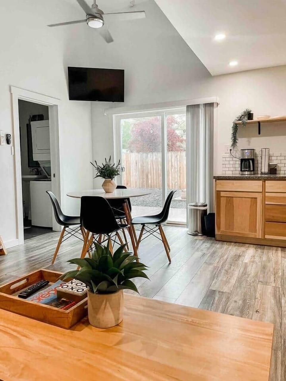 View from couch, 50” smart TV