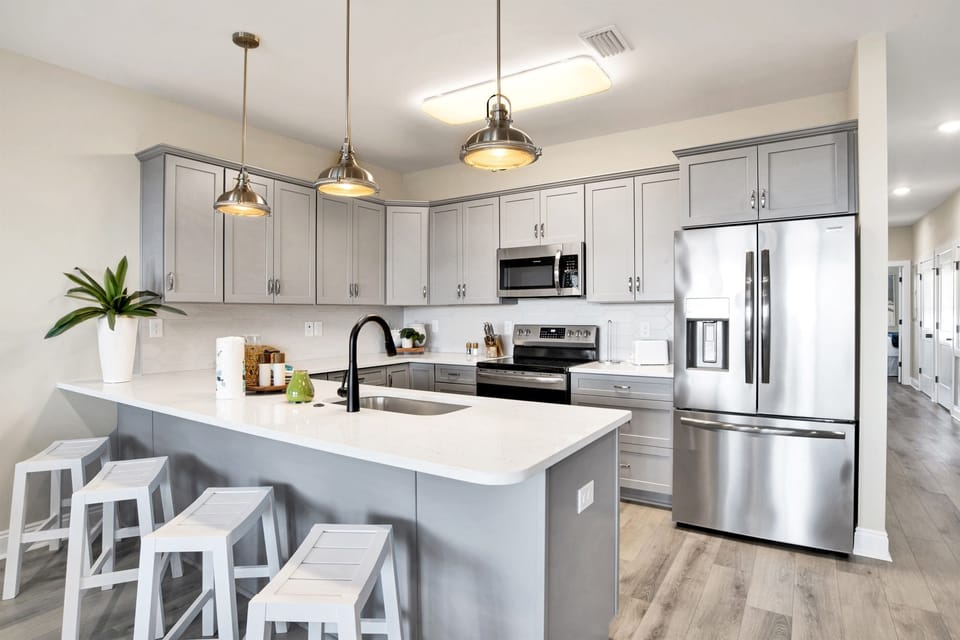 Culinary adventures start here in our fully stocked kitchen