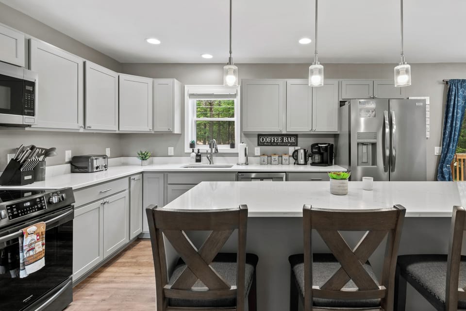A bright, fully-equipped kitchen for all your culinary needs.