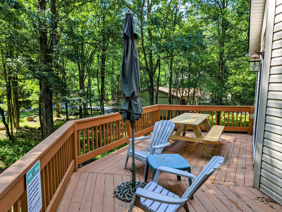 Unwind amidst nature on our porch oasis.