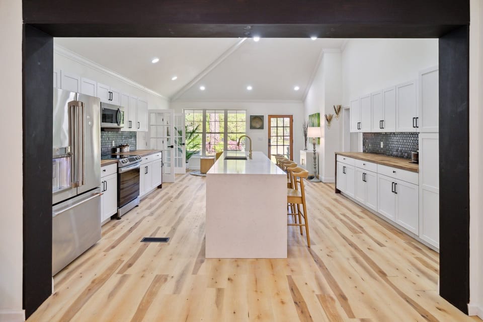 Indoors, Floor, Flooring, Hardwood, Kitchen