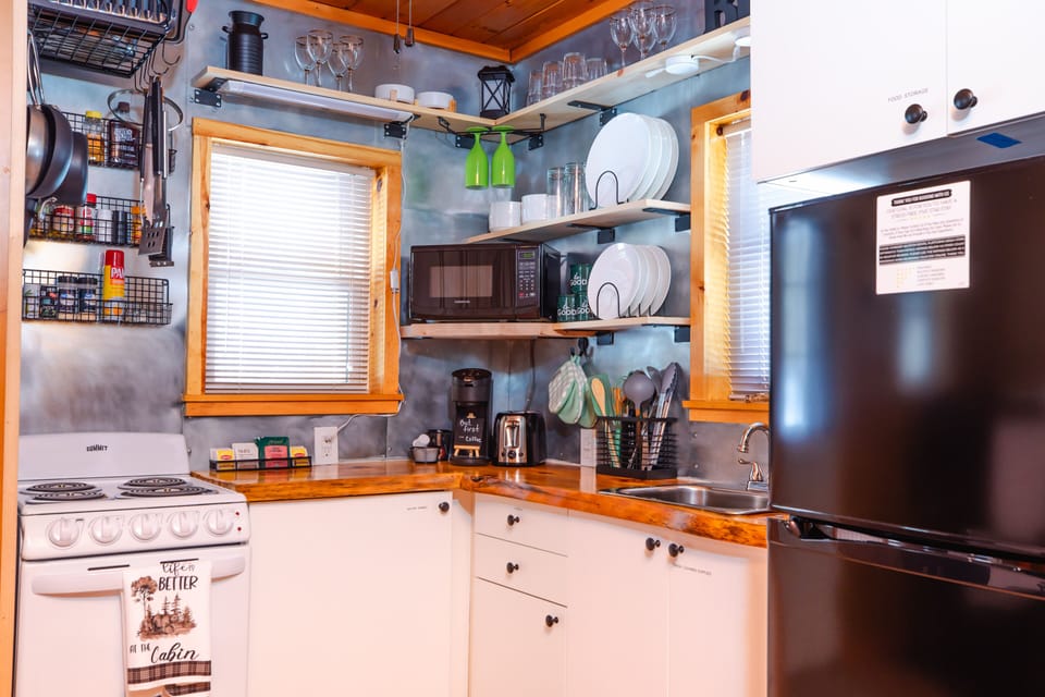 Fully equipped kitchen with all your essentials for cooking.