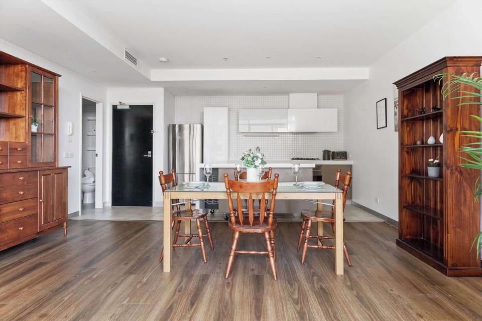 A fully-equipped kitchen.