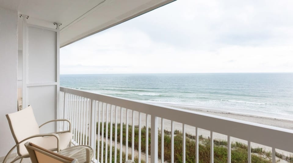 Private Balacony with seating area to over look the oceanfront view