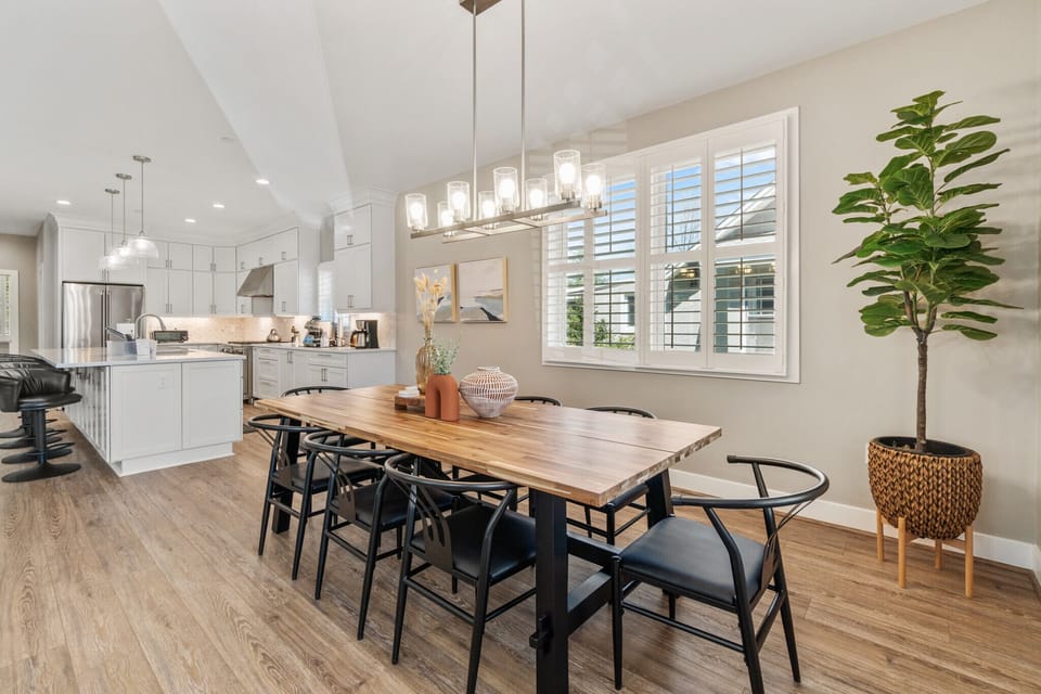 Dining table with space for 8