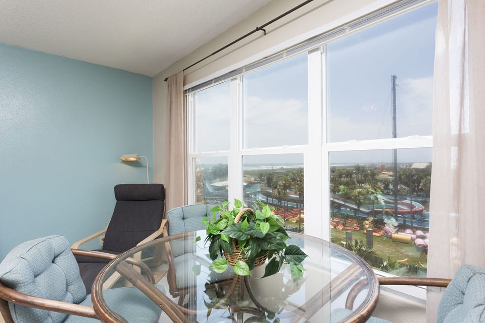 Our compact, simple dining space is perfect for a quick bite between trips to the Gulfview II South Padre Island pool and the beach.
