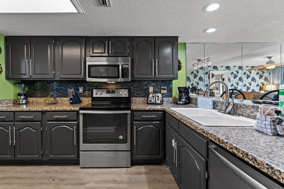 Fully stocked kitchen
