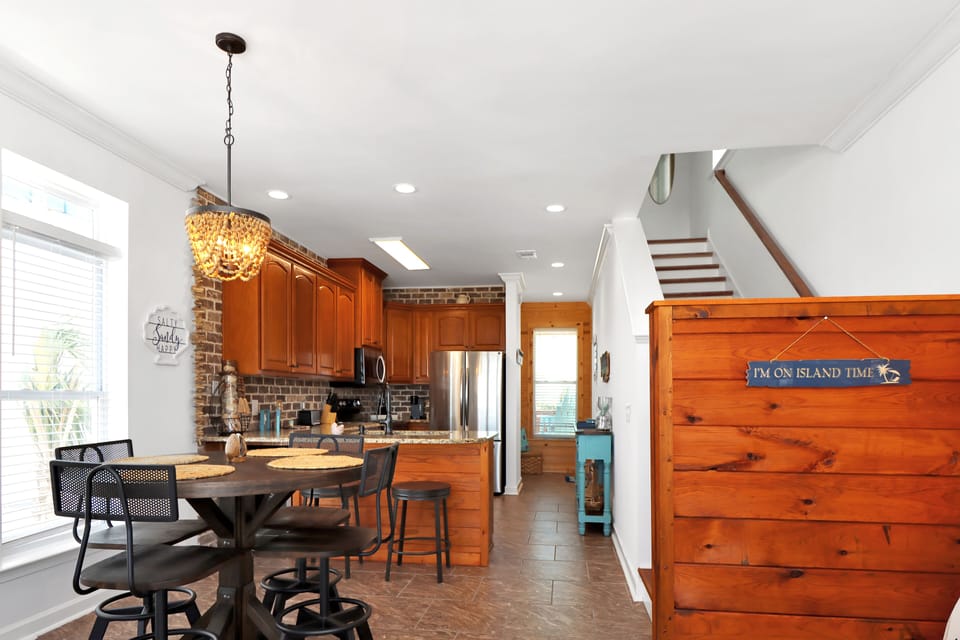 Dining Area, Kitchen and Half Bath
