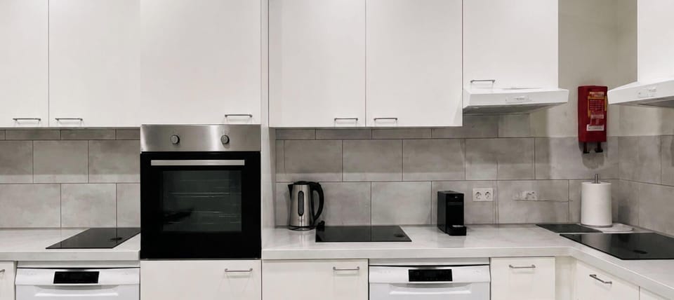 Fully equipped shared kitchen for cooking and dining together.