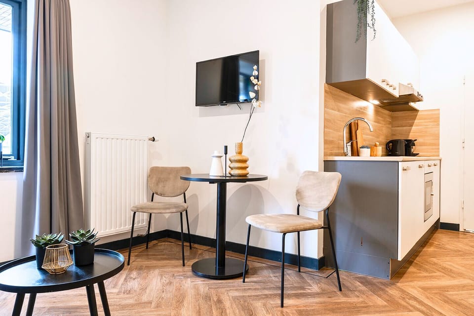 Overnacht voordelig in een nette studio met nieuwe keuken en badkamer bij Bed en Koffie Central, centraal gelegen bij Hotel Centrum Tilburg en ideaal voor een dagje Efteling of Beekse Bergen.