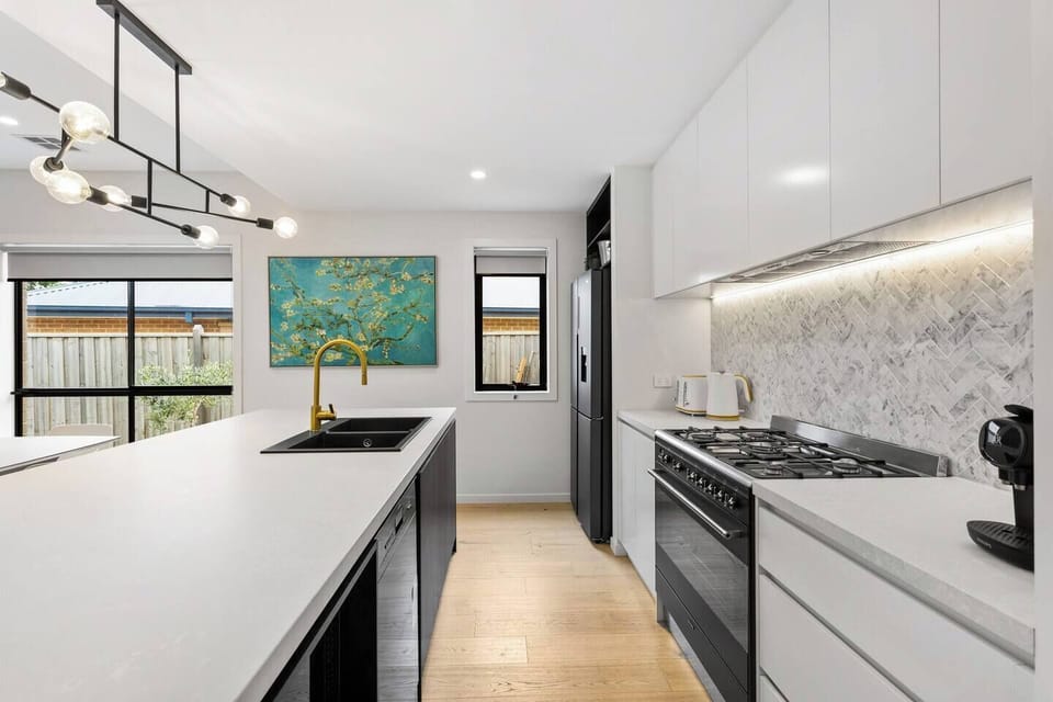 A design-driven kitchen makes you want to prepare meals at home, on high-end appliances and cooking utensils.

