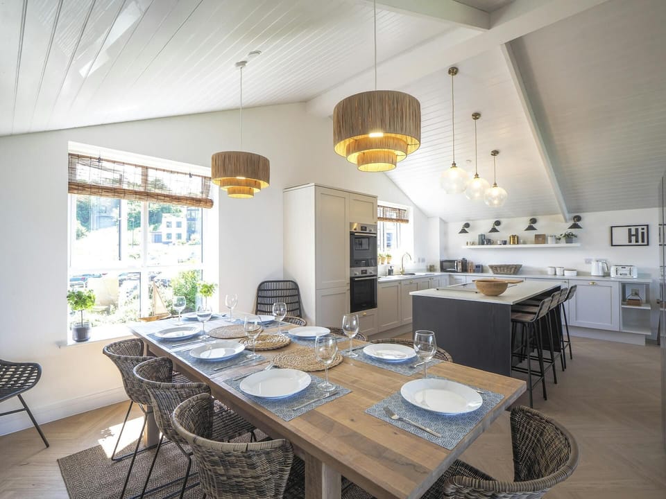 Dining table in the kitchen area